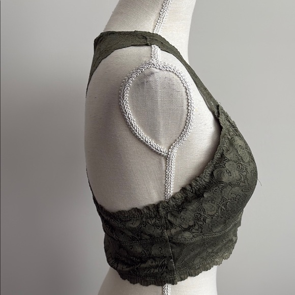 NWT Women’s Lace Bralette Set Padded Very Soft Light Coral and Olive XL - Picture 9 of 15